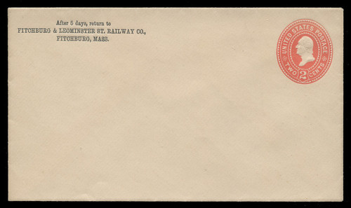 USA Scott # U 362/08, UPSS #1232/13 1899 2c Washington, Die 2, red on white - Mint (See "Other Details")