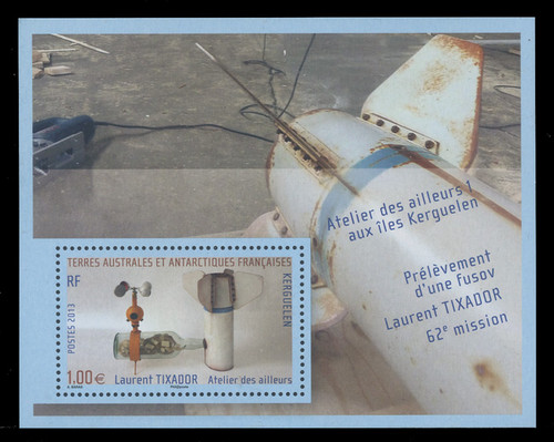 FSAT Scott # 490, 2013 Artwork by Laurent Tixador, SOUVENIR SHEET