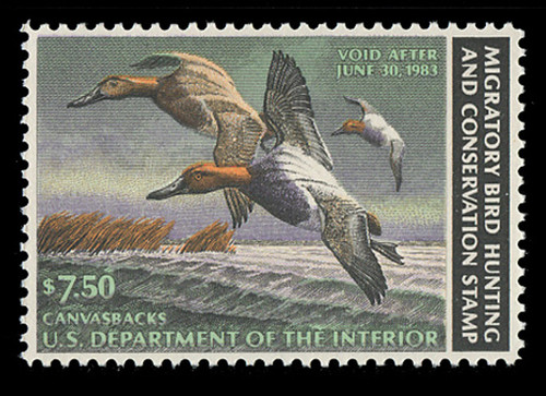 U.S. Scott #RW49, 1982 $7.50 Canvasbacks