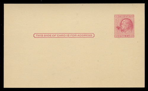 USA Scott # UX  38, 1951 2c Franklin, Plate Flaw 2 (Foreign Matter on Plate) - Mint Postal Card (See Warranty)