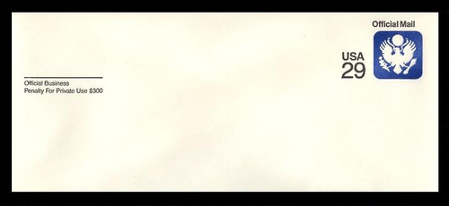USA Scott # UO 084/23, UPSS # OM30/49A, 1991 29c Official Mail Eagle - Mint (See Warranty)
