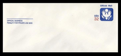 USA Scott # UO 088/23, UPSS # OM41/Recycle Logo B, 1995 32c Official Mail Eagle - Mint (See Warranty)