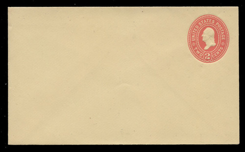 USA Scott # U 368/07, UPSS #1323/13 1899 2c Washington, Die 3, red on amber - Mint (See "Other Details")