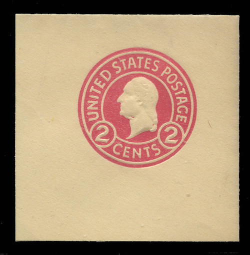 USA Scott # U 430e, 1915-32 2c Washington, Scott Die U93, carmine on amber, Die 7 - Mint Full Corner