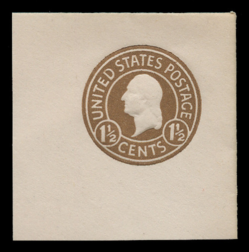 USA Scott # U 481a, 1925 1½c Washington, Scott Die U93, brown on white, Die 8 - Mint Full Corner