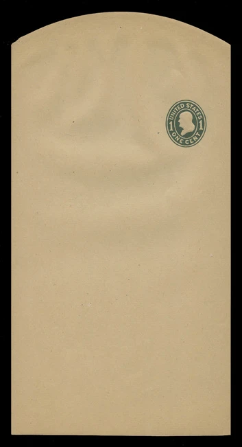 USA Scott # W 405b, UPSS #1580a/15, 1907 1c Franklin, green on manila - Die 3/Type 2 - Mint, (See "Other Details")