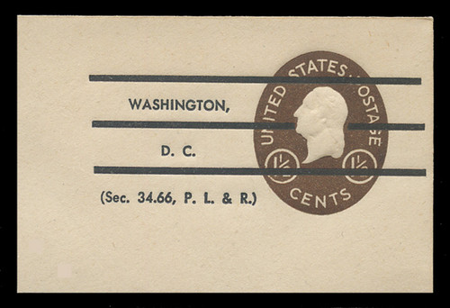 U.S. Scott # U 535P, 1952 1½c Washington, Precancelled - Mint Full Corner