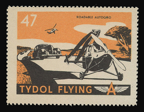 Tydol Flying "A" Poster Stamps of 1940 - #47, Roadable Autogiro