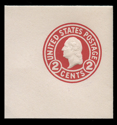 U.S. Scott # U 429h, 1915-32 2c Washington, carmine on white, Die 9 - Mint Full Corner