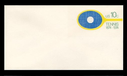 U.S. Scott # U 569 1974 10c Tennis Centenary - Mint Envelope, UPSS Size 12