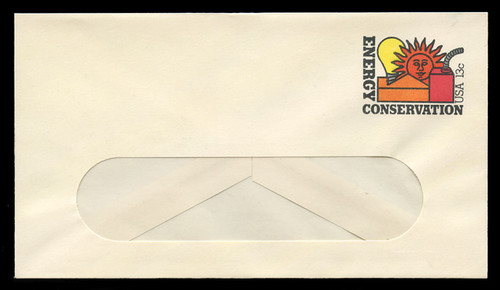 U.S. Scott # U 584 1977 13c Energy Conservation - Mint Envelope, UPSS Size 12-WINDOW