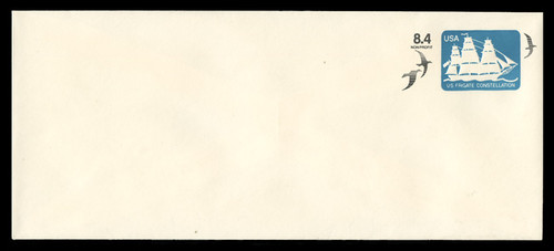 U.S. Scott # U 612 1988 8.4c U.S. Frigate Constellation - Mint Envelope, UPSS Size 23