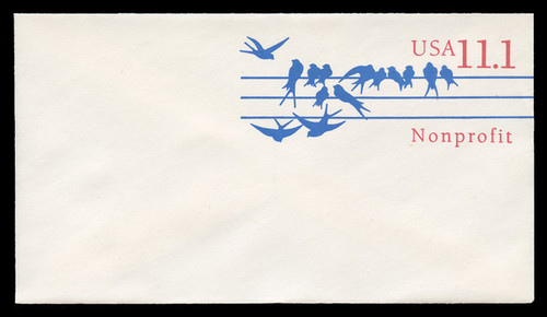 U.S. Scott # U 620R 1991 11.1c Non-Profit Organization, Recycled - Mint Envelope, UPSS Size 12