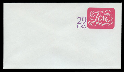 U.S. Scott # U 621 R 1991 29c Love, Recycled - Mint Envelope, UPSS Size 12