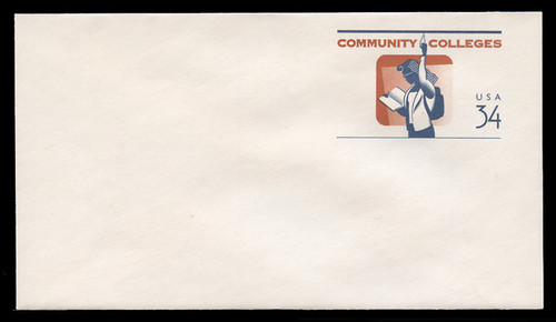 U.S. Scott # U 648 2001 34c Community Colleges - Mint Envelope, UPSS Size 12