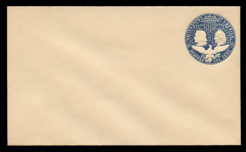 U.S. Scott # U 348B, 1893 1c Columbian, blue on white, Die 2(B) - Mint Envelope, UPSS Size 11