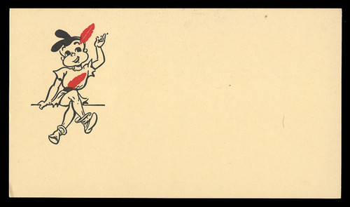 Peter Pan-like figure on Corresppondence Card (On Scott #UX38) - Est. period of use, early 1950s.
