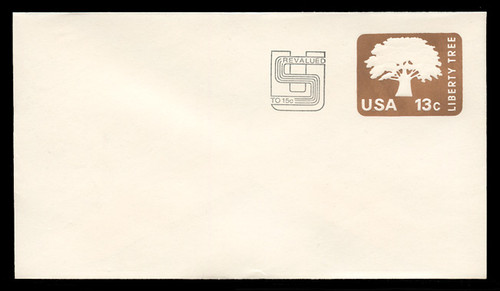 U.S. Scott # U 588/12, UPSS #3627/47 1978 15c Liberty Tree (U576) Revalued to 15c from 13c - Mint (See Warranty)