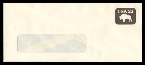 U.S. Scott # U 608b/23-TALL WINDOW, UPSS #3702/48A 1985 22c American Bison, Tagged - Mint (See Warranty)