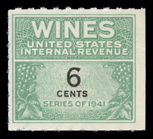 U.S. Scott #RE118, 1942 6c Wine Stamp U.S. Scott #RE118, 1942 6c Wine Stamp