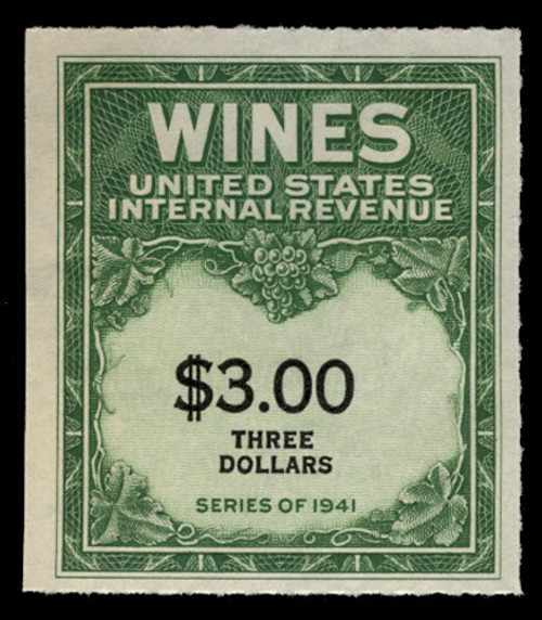 U.S. Scott #RE135, 1942 36c Wine Stamp - SteveLevineStamps-Plus