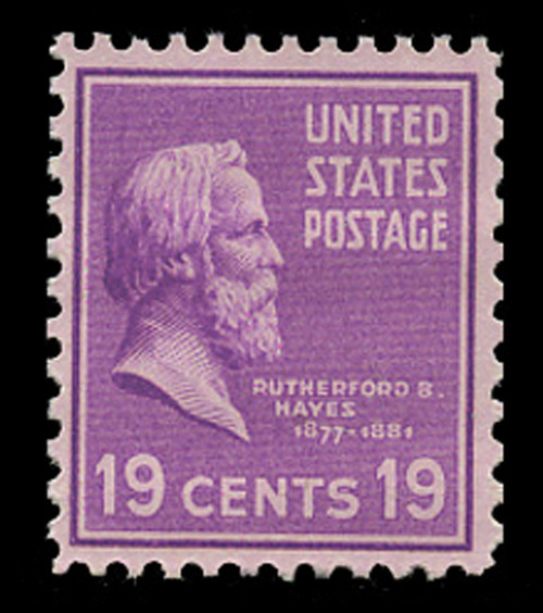 U.S. Scott # 824, 1938 19c Rutherford B. Hayes