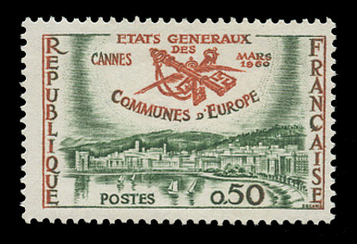 FRANCE Scott #  956, 1960 NATO Municipal Administrators, Cannes