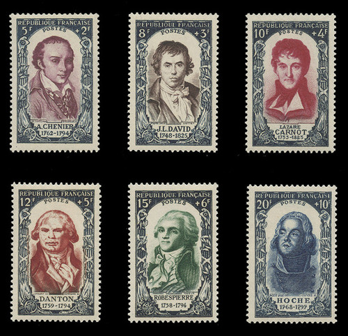 FRANCE Scott # B 249-54, 1950 Famous Frenchmen (Set of 6)