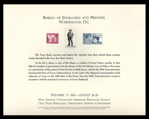 Brookman B 13/Scott SC14 1971 TEXANEX '71 Souvenir Card