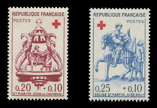 FRANCE Scott # B 347-8, 1960 Red Cross (Set of 2)
