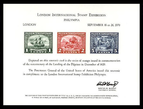 Brookman PS 3/Scott SC9 1970 Philympia Souvenir Card