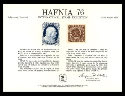 Brookman PS22/Scott SC51 1976 Hafnia '76 Souvenir Card
