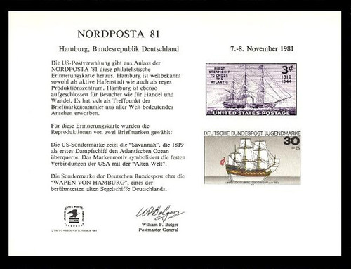Brookman PS37/Scott SC74 1981 Nordposta '81 Souvenir Card