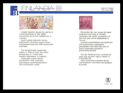 Brookman PS67/Scott SC122 1988 Finalndia '88 Souvenir Card