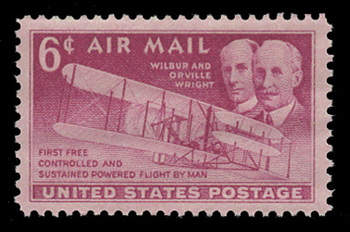 U.S. Scott # C  45, 1949 6c Wright Brothers & Plane