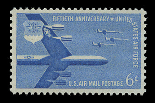U.S. Scott # C  49, 1957 6c Air Force, 50th Anniversary