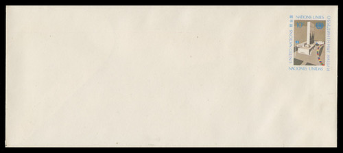 U.N.N.Y. Scott # U  6L, 1975 10c UNNY Headquarters - Mint Envelope, Large  Size