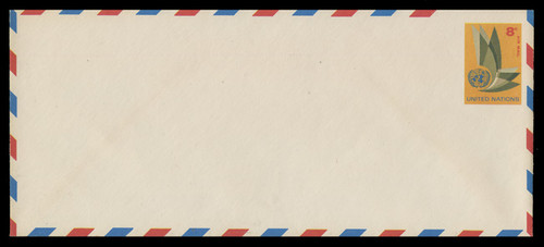 U.N.N.Y. Scott # UC  6L, 1963 8c U.N. Emblem - Mint Envelope, Large  Size