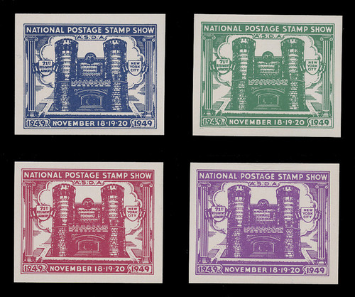 ASDA 1949i (1st) Stamp Show, 71st Regiment Armory, Imperforate (Set of 4)