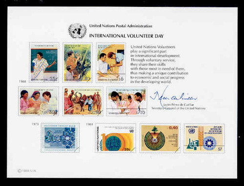 U.N. Souvenir Card # 33 - International Volunteer Day U.N. Souvenir Card # 33 - International Volunteer Day