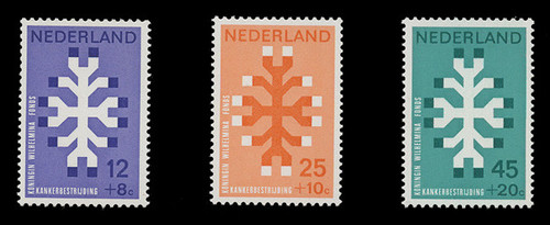NETHERLANDS Scott # B 449-51, 1969 Queen Wilhelmina Fund, 20th Anniversary (Set of 3)