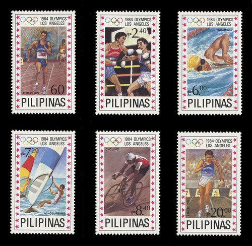 PHILIPPINES Scott # 1699-1704, 1984 Summer Olympics, Los Angeles (Set of 6)