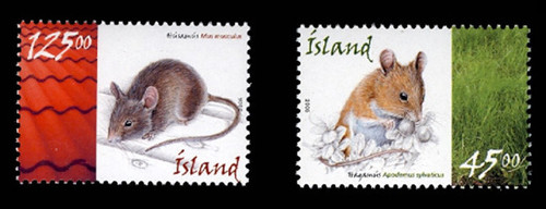 ICELAND Scott # 1037-8, 2005 Mice - Apodemus Sylvaticus & Mus Musculus (Set of 2)