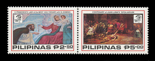 PHILIPPINES Scott # 1689a, 1984 ESPANA '84 Se-Tenant Pair