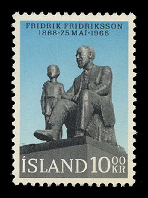 ICELAND Scott #  399, 1968 Fridrik Fridriksson, Founder of YMCA & Writer