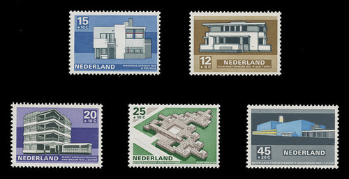 NETHERLANDS Scott # B 444-8, 1969 Contemporary Architecture (Set of 5)