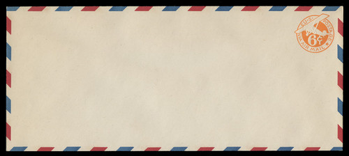 U.S. Scott # UC  3/23, UPSS #AM16/36 1934 6c Orange Plane, "6" = 6 1/2 mm, Border Type d/4  - Mint (See Warranty)