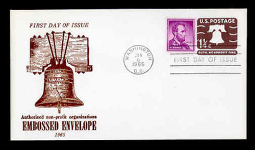 U.S. Scott #U547 1¼c Liberty Bell Envelope First Day Cover.  Centennial cachet.