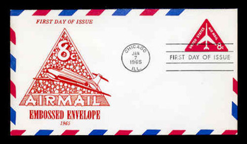 U.S. Scott #UC37 8c Jet Envelope First Day Cover.  Centennial cachet.