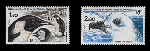 FSAT Scott # 114-5, 1985 Birds - Emperor Penguins & Snowy Petrel (Set of 2)